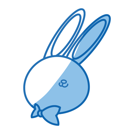 cute cartoon rabbit wildlife animal speed vector illustrationのイラスト素材