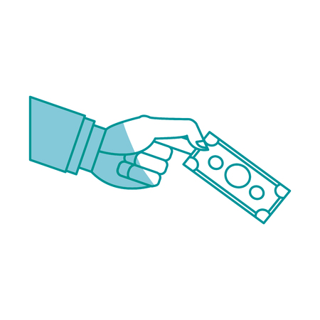 hand man business with banknote money image vector illustrationのイラスト素材