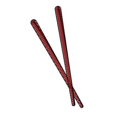 chopstick japanese bamboo element eat icon vector illustrationのイラスト素材