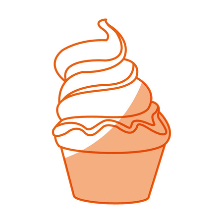 sweet cartoon cold ice cream tasty frozen vector illustrationのイラスト素材