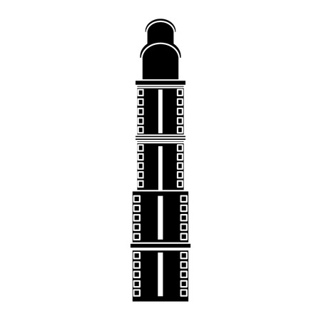 silhouette of a building facade skyscraper image vector illustrationのイラスト素材