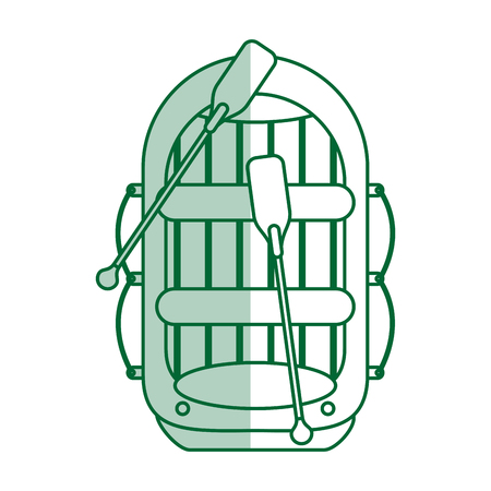 Team canoes flat illustration vector design icon graphic shadowのイラスト素材