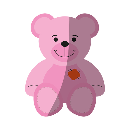 girly teddy bear baby or shower related  icon image vector illustration designのイラスト素材