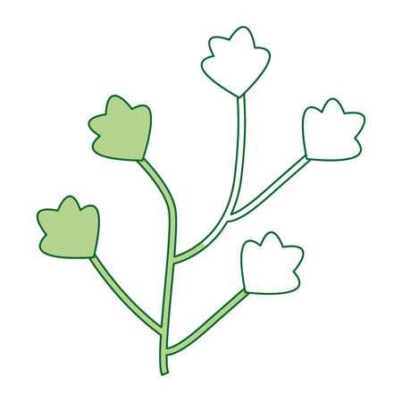 leaves plant spring nature foliage garden vector illustrationのイラスト素材