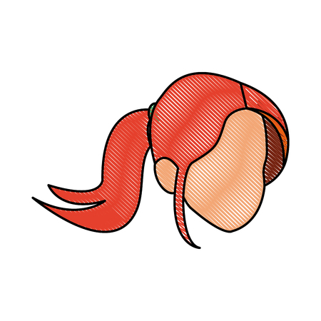 young woman avatar isolated icon vector illustrationのイラスト素材