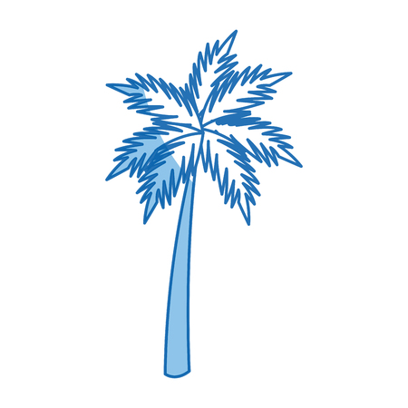 palm tropical tree beach plant image vector illustrationのイラスト素材