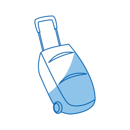 travel suitcase accessory handle wheel icon vector illustrationのイラスト素材