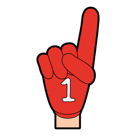 foam finger icon image vector illustration designのイラスト素材