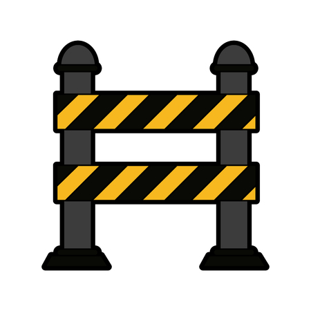 road warning barrier under construction related icon image vector illustration designのイラスト素材