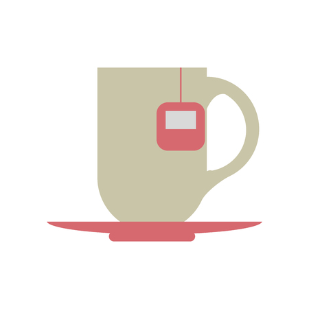 mug with tea bag icon image vector illustration designのイラスト素材