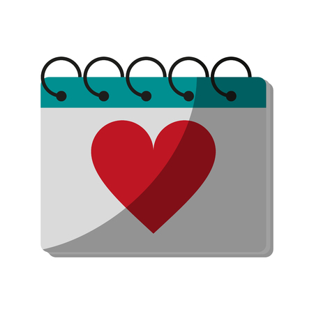 gift heart flat illustration icon vector design graphic shadowのイラスト素材