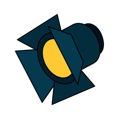 Light projector over white background vector illustrationのイラスト素材