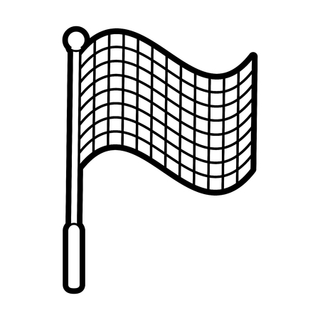 racing flag silhouette illustration icon vector design graphicのイラスト素材