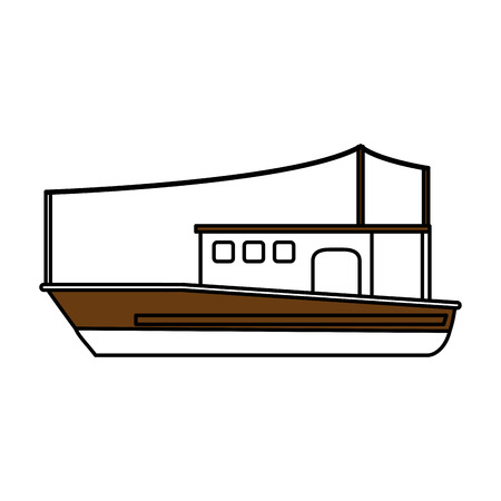 boat tourist illustration icon vector design graphicのイラスト素材