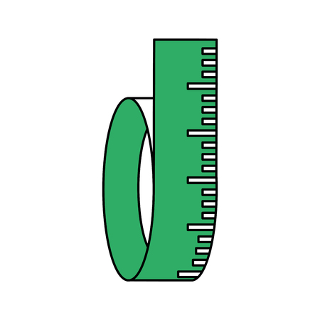 ruler measurements sport flat icon vector design graphic illustrationのイラスト素材