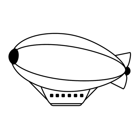 Airship icon image vector illustration design  black lineのイラスト素材