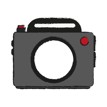 photographic camera icon image vector illustration design  sketch styleのイラスト素材