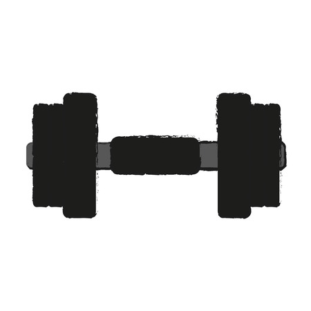 dumbbell fitness related icon image vector illustration design のイラスト素材