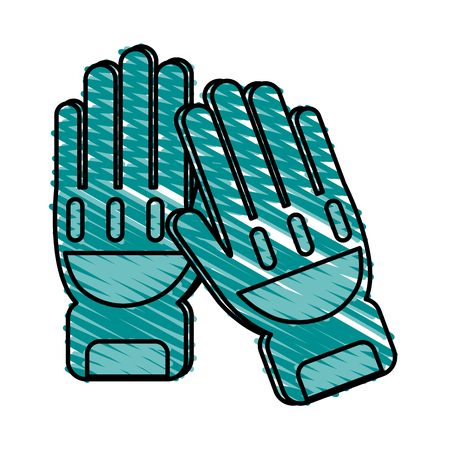 Fire fighter gloves icon vector illustration design graphic scribbleのイラスト素材