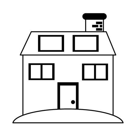 Facade house of plants icon vector illustration dessign graphic silhouetteのイラスト素材