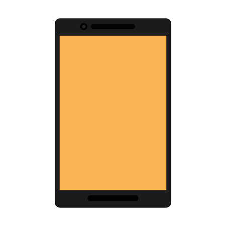 electronic cell phone on icon vector illustration design graphicのイラスト素材