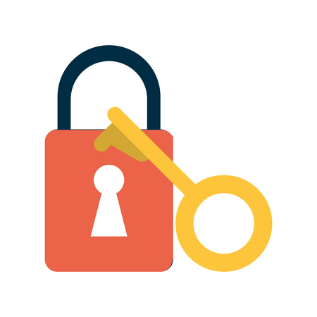 key lock close icon vector illustration design graphicのイラスト素材