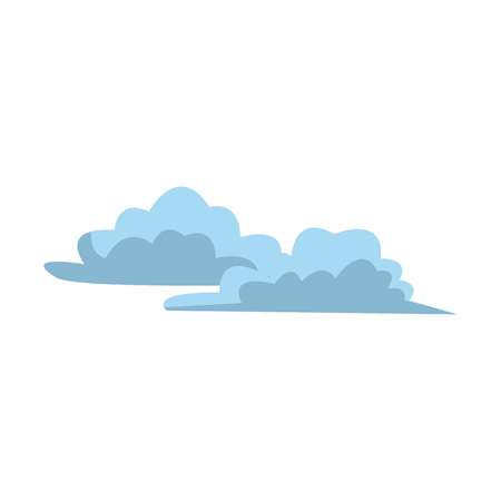 blue cartoon clouds set abstract design vector illustrationのイラスト素材