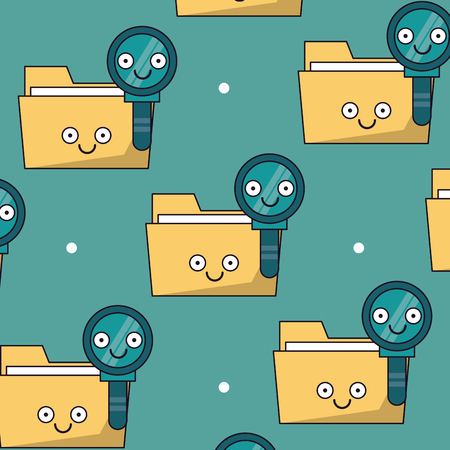 colorful background with pattern of folders and keys animated vector illustrationのイラスト素材