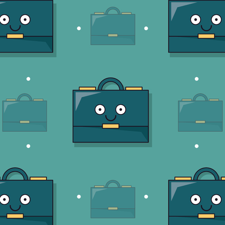 colorful background with pattern of animated executive briefcase vector illustrationのイラスト素材