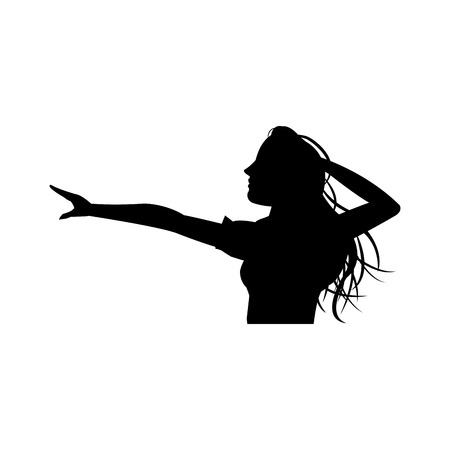 female volleyball player with a ball vector illustrationのイラスト素材