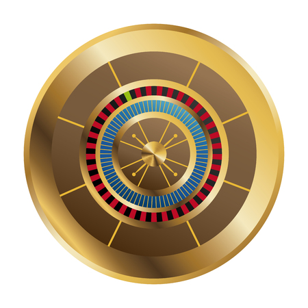 casino gambling roulette wheel playful vector illustrationのイラスト素材