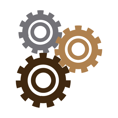 Set gears mechanical team work concept vector illustrationのイラスト素材