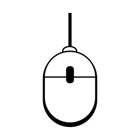 computer mouse icon image vector illustration design  black lineのイラスト素材