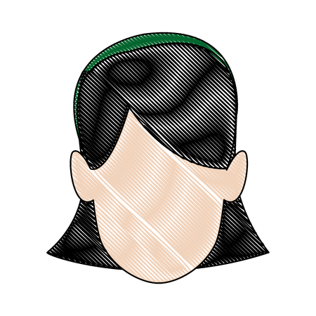 avatar girl woman profile female image vector illustrationのイラスト素材