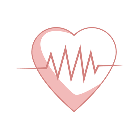 heartbeat cardiology healthy medical symbol vector illustrationのイラスト素材