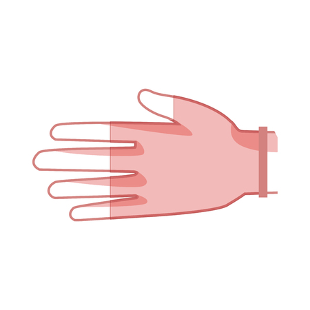 hand protective rubber gloves medical icon vector illustrationのイラスト素材