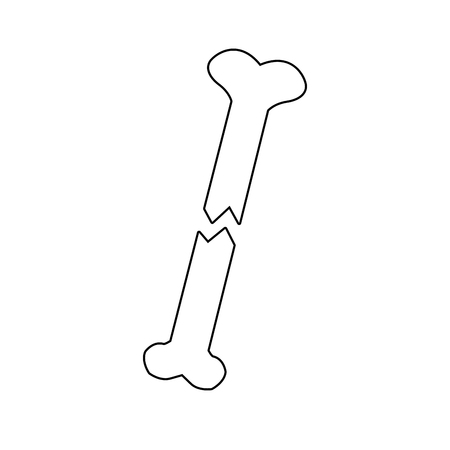 the broken bone medicine health care icon vector illustrationのイラスト素材