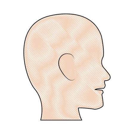 silhouette human man profile people healthy vector illustrationのイラスト素材