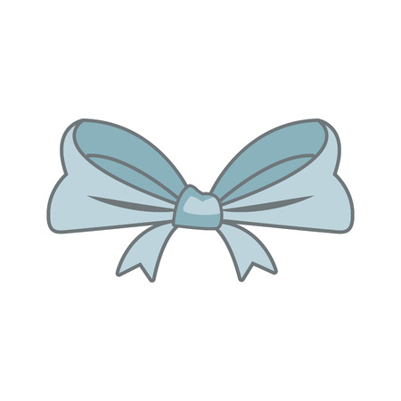 smooth ribbon beam bow decoration image vector illustrationのイラスト素材