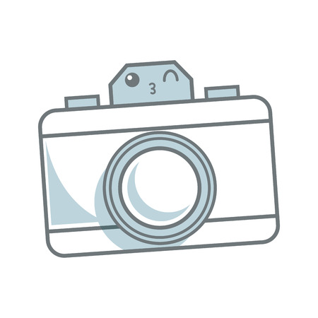 photo camera device picture lens flash icon vector illustrationのイラスト素材