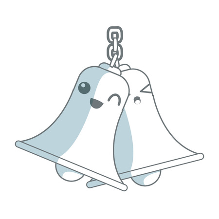 bells hanging on chain instrument sound vector illustrationのイラスト素材