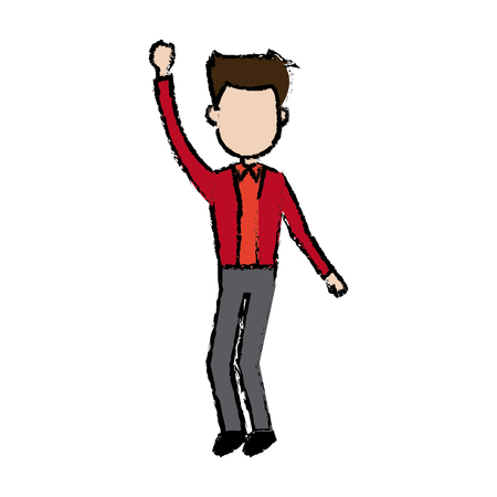 man standing male character people image vector illustrationのイラスト素材