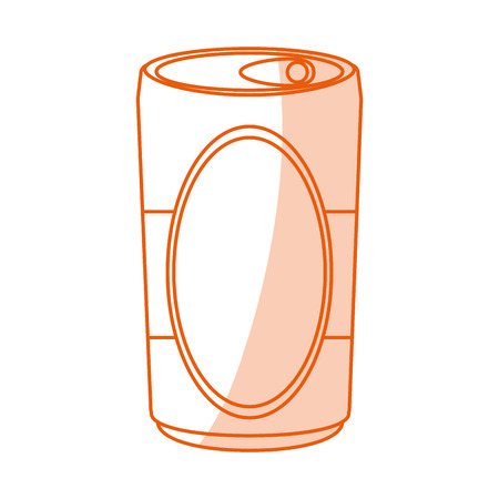 Flat line monocromatic soda canのイラスト素材