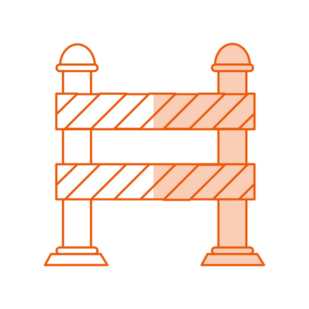 Flat line monocromatic street signのイラスト素材