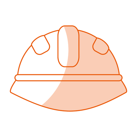 Flat line monocromatic construction helmetのイラスト素材