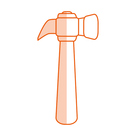 Flat line monocromatic hammerのイラスト素材