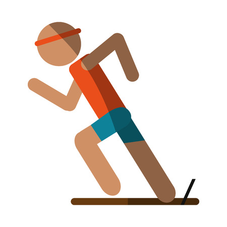 A person who likes sport icon vector illustration design shadowのイラスト素材