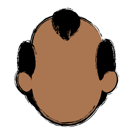 head man character profile people design vector illustrationのイラスト素材