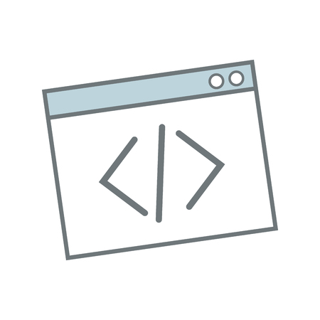 A coding script web development and programming optimization vector illustrationのイラスト素材