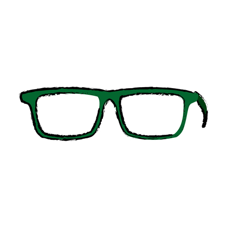 Green glass fashion accessory object vector illustrationのイラスト素材